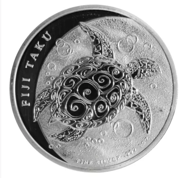 2012 Fiji Taku Sea Turtle 1oz Fine Silver 999 BU 1 oz Bullion coin