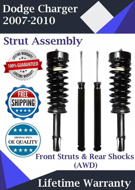 OE Front Struts & Rear Shocks For 2007-2010 Dodge charger AWD Lifetime Warranty