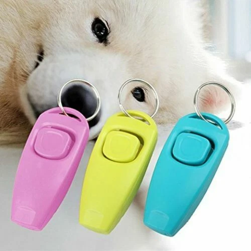✿ Color aleatorio perro mascota entrenamiento clicker / zapatillas herramienta de enseñanza/perro