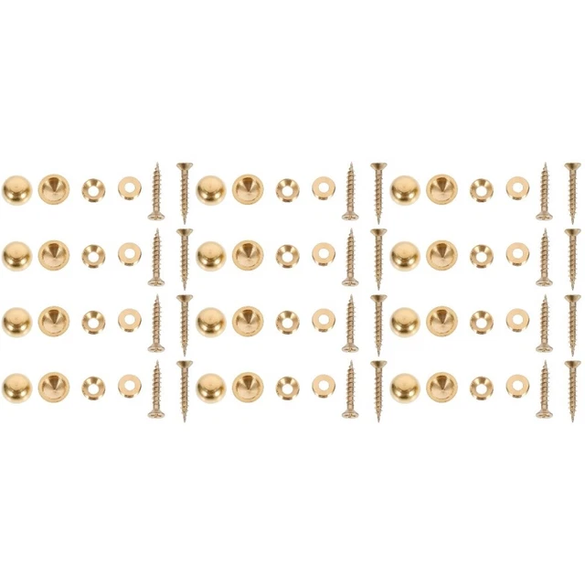 24 pz viti decorative con tappi chiodo specchio