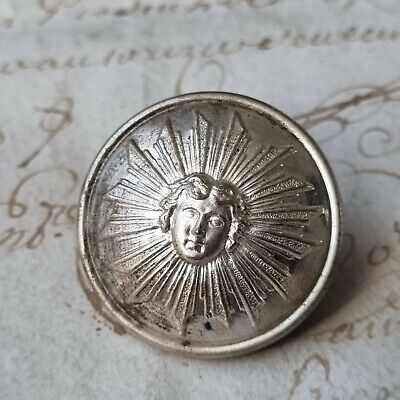 BOUTON Ancien XIXè Roi Soleil 25 mm Sun Button 19thC Louis XIV