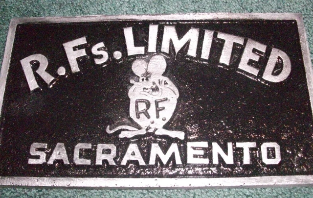 RAT FINK LIMITED CAR CLUB METAL PLAQUE License Plate Monster Hot Rod Ed Roth