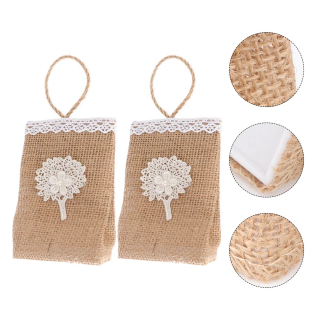 2 pz sacchetti di lino - lino - dolci vacanza sacchetto di caramelle