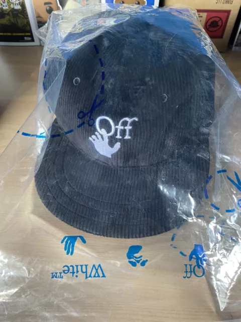 Off-White logo baseball cap corduroy hat embroidered Virgil Abloh OW streetwear