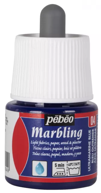 Marbling Paints For Fabrics By Pebeo - 45ml Pots