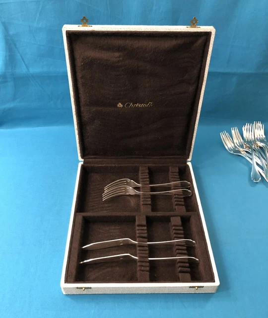 Écrin Christofle En Bois Pour 12 Pièces - Coffret Vert, Neuf, Fabriqué En France