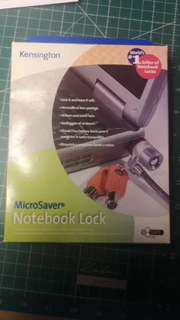 Kensington Lock MicroSaver Notebook Laptop Security Cable w/ Key