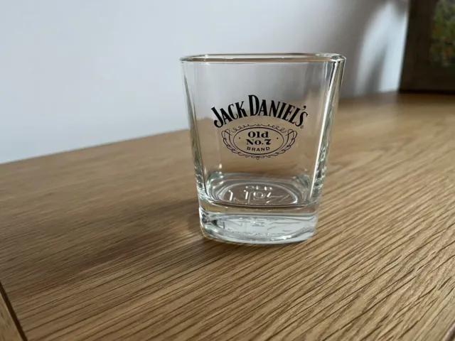 Jack Daniels Old No.7 Square Tumbler Drinking Glass Embossed Base