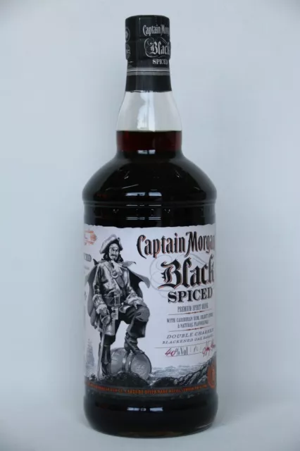 CAPTAIN MORGAN Black Spiced  Caribbean Dark Rum 40% 1 Liter