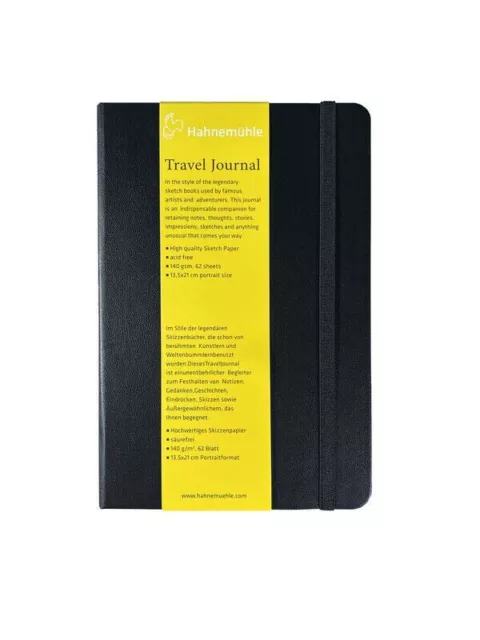 Hahnemühle Reisetagebuch Travel Journal, 13,5 x 21 cm Hochformat, 140 g/m² NEU!!