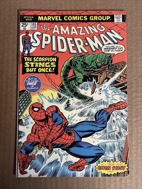 Amazing Spider-Man #145 First Print Marvel Comics (1975) With Stamp Scorpion