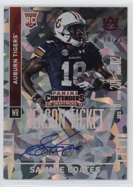 2015 Contenders Draft Picks Cracked Ice Ticket /23 Sammie Coates Rookie Auto RC