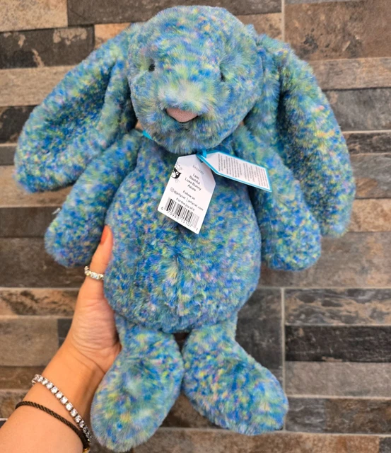 JELLYCAT 25 YEARS Anniversary Bashful Luxe Bunny Rabbit Azure Plush Toy ...