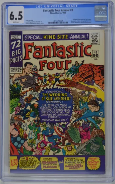 Fantastic Four Annual # 3 (1965) CGC Universal 6.5 WHITE Pages