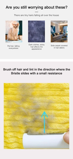 Pet Hair Lint Remover Sofa Cloth Lint Cleaning Brush Dog Cat Fur Roller Reusable 2