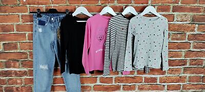 Girls Bundle Age 3-4 Years M&S Matalan Jeans Long Sleeve Top T-Shirt Kids 128Cm