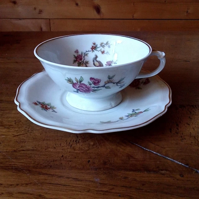 Tasse Et Sous Tasse A The Porcelaine De Limoges Pallas