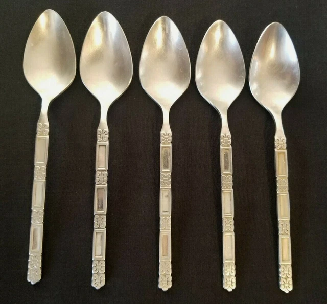 Oneida Community Stainless Flatware MADRID No black accent 5 Teaspoons