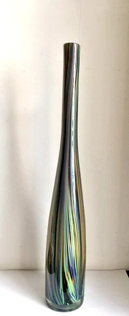 Grand Vase Missoni Design - Verre De Murano - Venise - Années 80 - Vintage - Multicolore