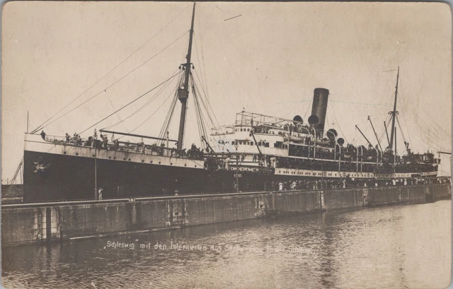Mainer 1 FOTO, WW1, KAISERLICHE Marine, Schiff Schleswig in Scapa-Flow (MBF-120 ...
