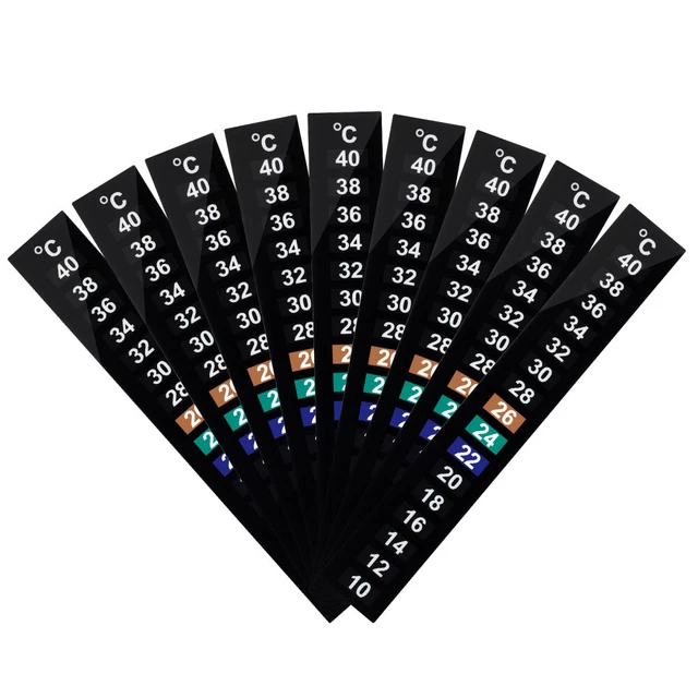 10 Pcs Temperature Strips Fish Tank Digital Thermometer Sticker Number