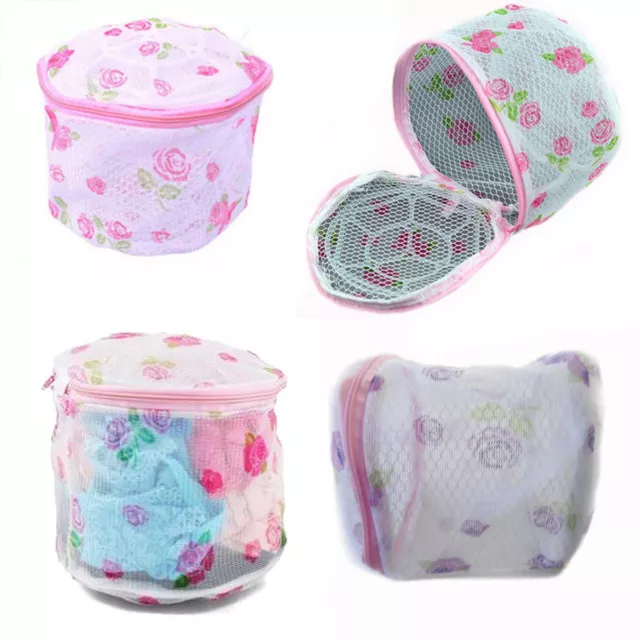Lencería Mujer Red de Lavado Bolso Sujetador Lavandería Delicada Malla Cremallera Caja -hf