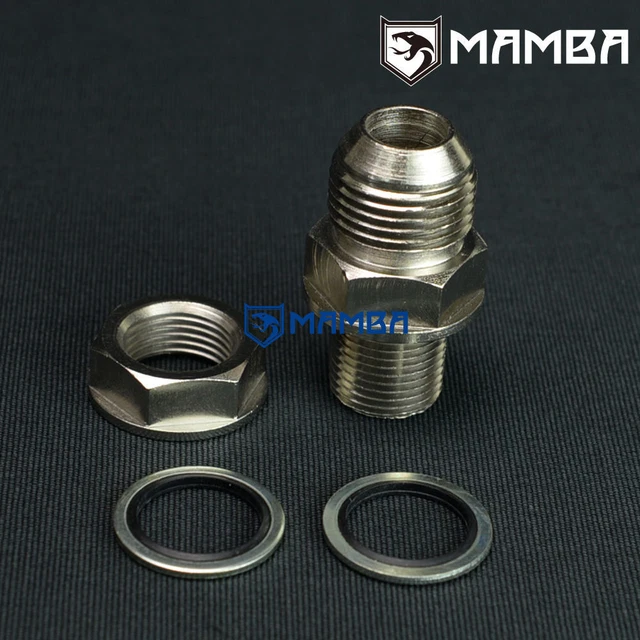 DIY TURBO OIL Pan Sump Return Drain Adapter Bung Fitting 10AN to M18x1