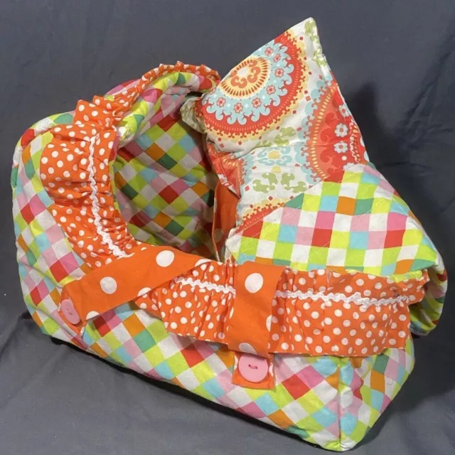 Handmade 6" x 12" Carrying Travel Doll Bed -Small Mattress Blanket Baby Carrier