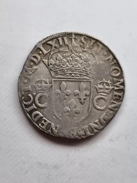 #585 Charles IX - teston 1562 Paris 2