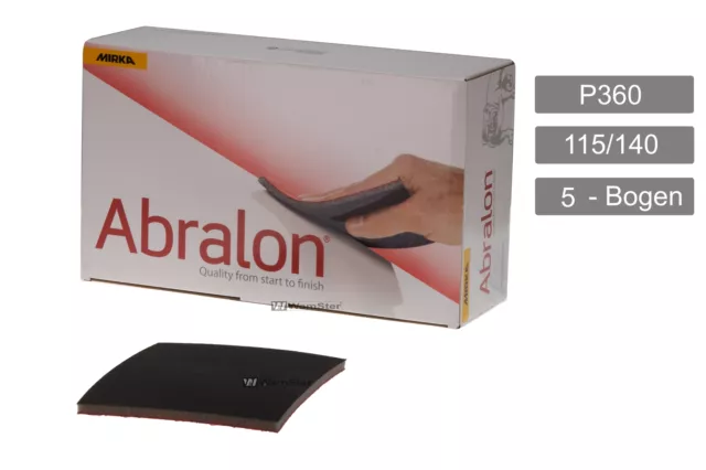 5 x Abralon 115/140 - P 360 Handpad Schleifpad Vlies