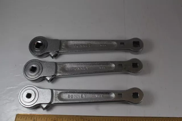 3 Bonney Tools Ratcheting  Wrenches 21, 22 & 23