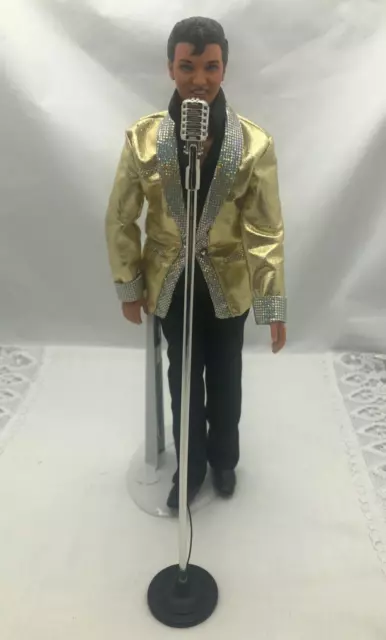 VINTAGE Elvis Presley Barbie Loves Elvis Doll Live On Stage 1997 Stand