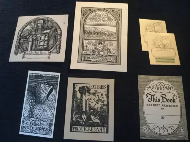 Antique Ex Libris BOOKPLATE Lot