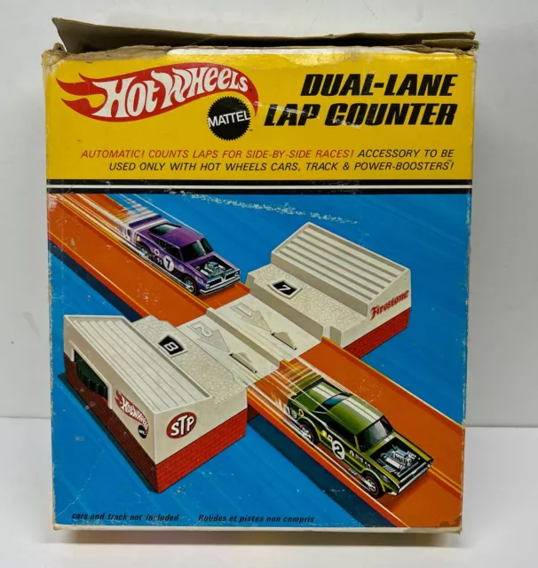 Hot Wheels Sizzlers Dual Lane Lap Counter Mattel Vintage 1969 In Box Red Line