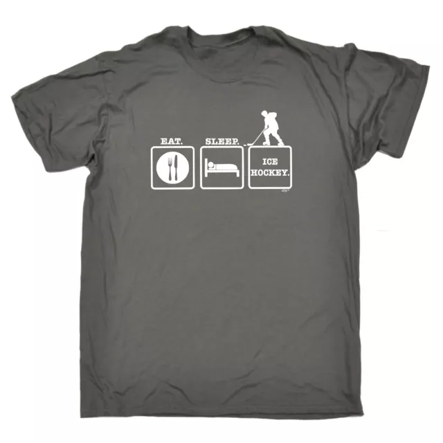 Eat Sleep Ice Hockey - Mens Funny Novelty Tee Top Gift T Shirt T-Shirt Tshirts