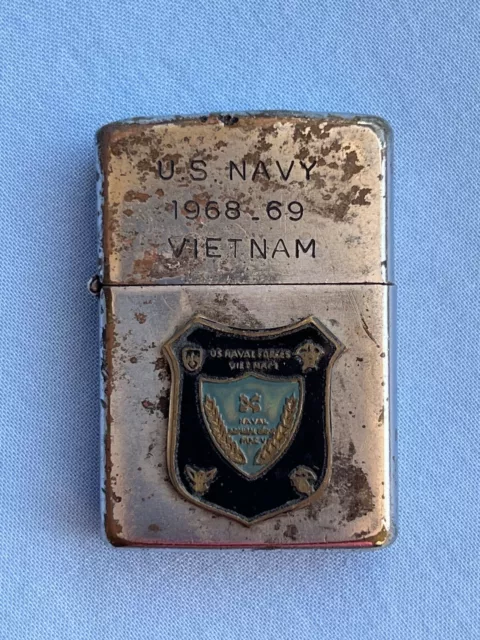 Vintage 1968 Vietnam War ZIPPO Lighter US Naval Forces Admiral Commander Zumwalt