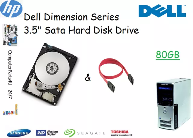 80GB Dell Dimension 3100 3.5" SATA Hard Disk Drive (HDD) Replacement / Upgrade