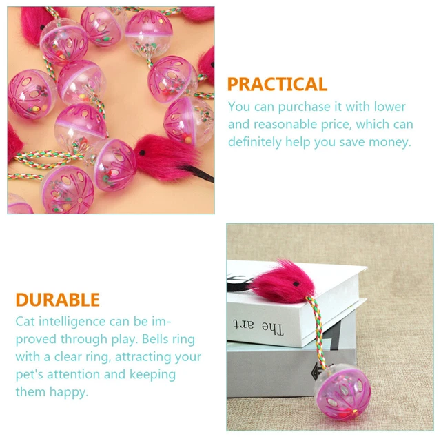 3 Pcs Cat Balls Bell Cat Toy Indoor Cat Toys Shinx Plush Portable 2