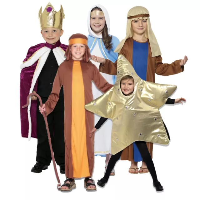 Bambini Ragazzi Ragazze Natale Natività Scuola Play Biblica Costume Nuovo