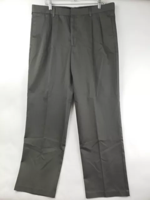 NEW Dockers Premium Pants Mens 38x32 Khaki Gray Cotton Pleated Relaxed Fit