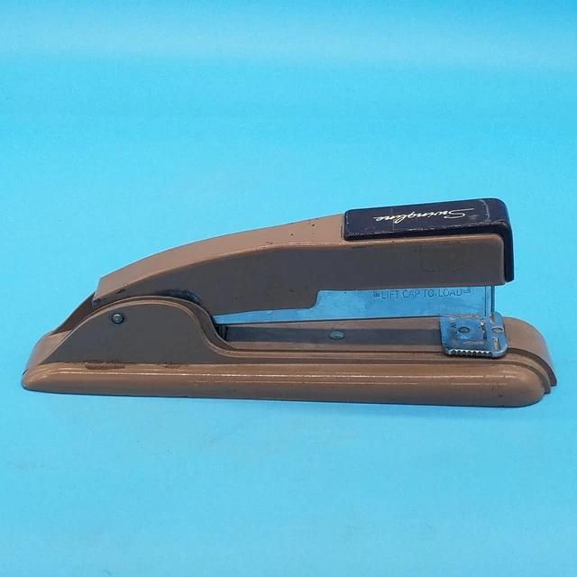 VINTAGE SWINGLINE STAPLER Model 27 Metal Brown Desktop Stapler 16.95