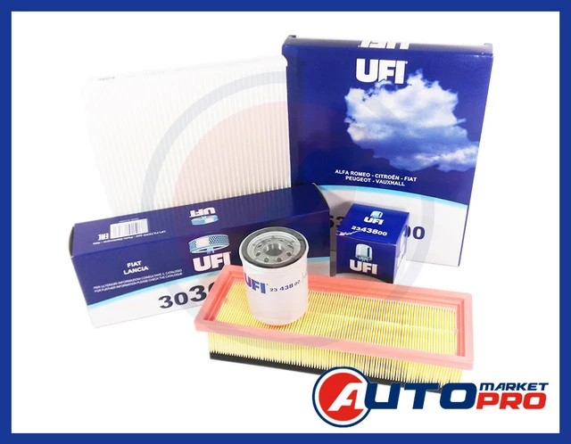Kit Filtri Tagliando Fiat Grande Punto 1.2 E 1.4 8V UFI 1200 1400 - Foto 1