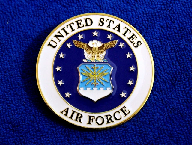 Brass USAF Air Force Grille Badge Emblem Plate Bumper Topper GM Military Brass USAF Air Force Grille Badge Emblem Plate Bumper Topper GM Military