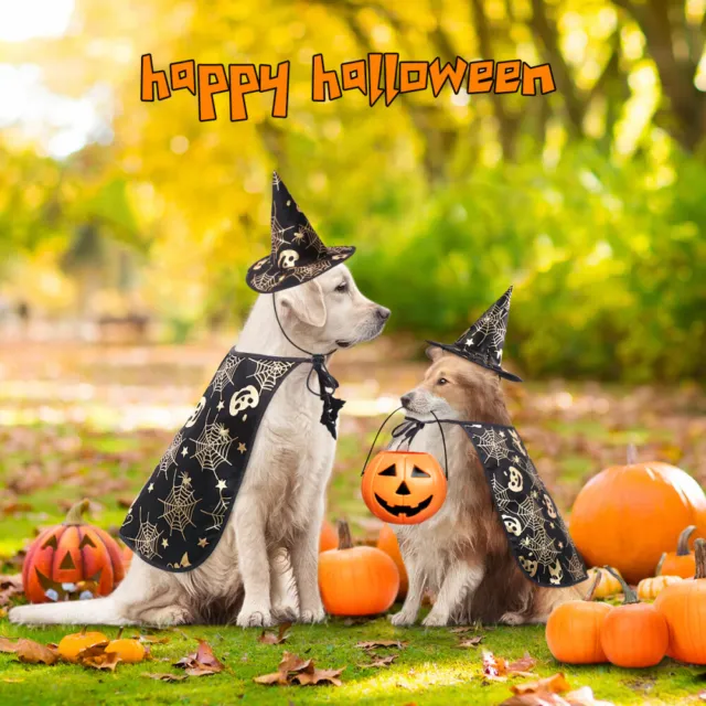 Mantello Di Halloween Per Animali Domestici Vestito Cane Gatto Cappellini 2