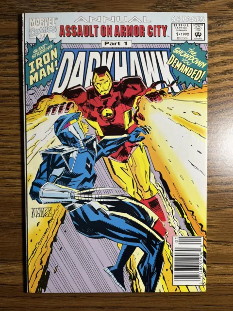 Darkhawk Annual 1 Nm Newsstand Mike Manley Cover Marvel Comics 1992