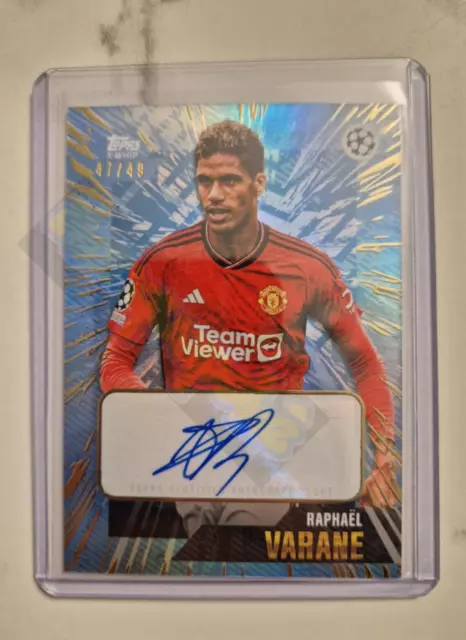2023-24 Topps Gold UEFA Raphael VARANE AUTO Manchester