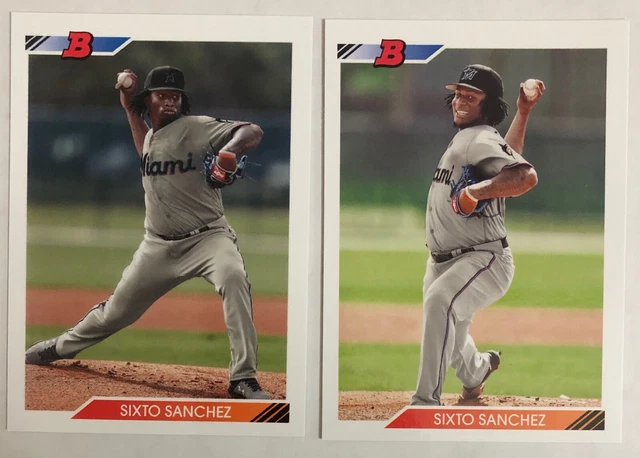 Sixto Sanchez 2020 Bowman Heritage SP IMAGE VARIATION & Regular Prospect #BHP-79