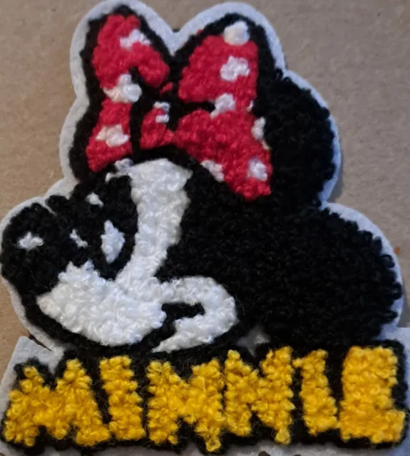 Minnie Mouse 3.5" chenille sew on patch