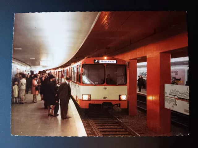 AK Frankfurt Main U Bahnhof Hauptwache Straßenbahn Vintage 8