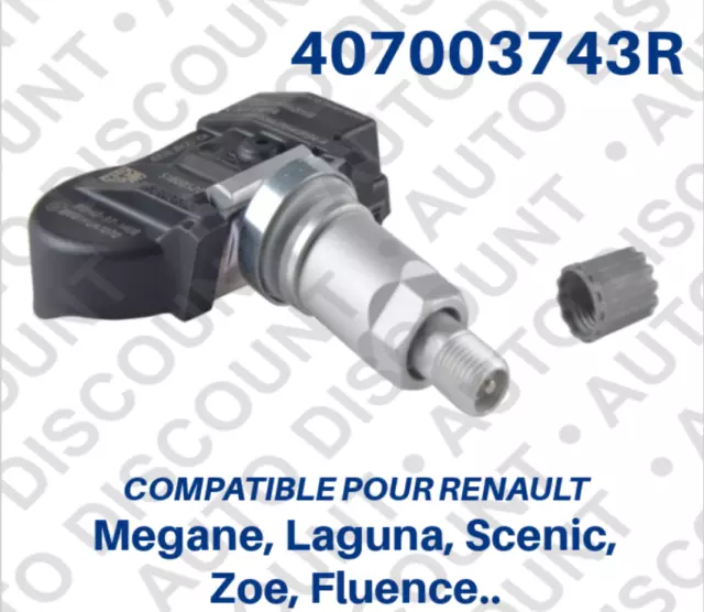 1x Capteur Pression de Pneus pour Renault Megane Laguna, Scenic, Zoe 407003743R